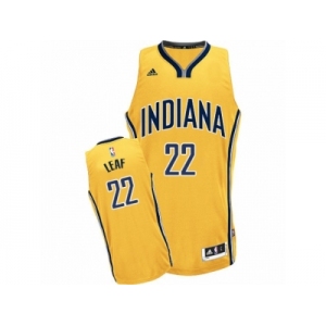 Men Adidas Indiana Pacers #22 T. J. Leaf Swingman Gold Alternate NBA Jersey