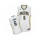 Men Adidas Indiana Pacers #6 Cory Joseph Swingman White Home NBA Jersey