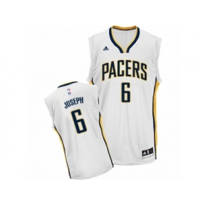 Men Adidas Indiana Pacers #6 Cory Joseph Swingman White Home NBA Jersey