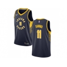 Men Nike Indiana Pacers #11 Domantas Sabonis Navy Blue NBA Swingman Icon Edition Jersey