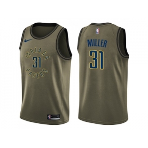 Men Nike Indiana Pacers #31 Reggie Miller Green Salute to Service NBA Swingman Jersey