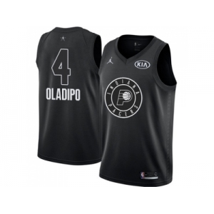 Men Nike Indiana Pacers #4 Victor Oladipo Black NBA Jordan Swingman 2018 All-Star Game Jersey