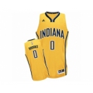 Men's Adidas Indiana Pacers #0 Aaron Brooks Swingman Gold Alternate NBA Jersey