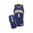 Men's Adidas Indiana Pacers #0 Aaron Brooks Swingman Navy Blue Road NBA Jersey