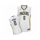 Men's Adidas Indiana Pacers #0 Aaron Brooks Swingman White Home NBA Jersey