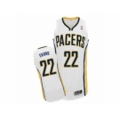 Men's Adidas Indiana Pacers #22 Jeremy Evans Authentic White Home NBA Jersey