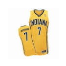 Men's Adidas Indiana Pacers #7 Al Jefferson Authentic Gold Alternate NBA Jersey