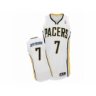 Men's Adidas Indiana Pacers #7 Al Jefferson Authentic White Home NBA Jersey