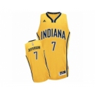 Men's Adidas Indiana Pacers #7 Al Jefferson Swingman Gold Alternate NBA Jersey