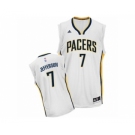 Men's Adidas Indiana Pacers #7 Al Jefferson Swingman White Home NBA Jersey