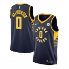 Men's Indiana Pacers #0 Tyrese Haliburton Black Stitched Basketball Jersey