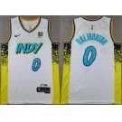 Men's Indiana Pacers #0 Tyrese Haliburton White 2024-25 City Edition Stitched Basketball Jersey