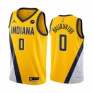 Men's Indiana Pacers #0 Tyrese Haliburton Yellow Statement Edition Stitched Basketball Jersey