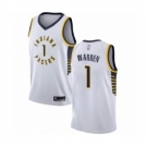 Men's Indiana Pacers #1 T.J. Warren Authentic White Basketball Jersey - Association Edition