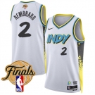 Men's Indiana Pacers #2 Andrew Nembhard White 2024-25 City Edition Stitched Basketball Jersey