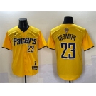 Men's Indiana Pacers #23 Aaron Nesmith Yellow 2025 Finals Vapor Stitched Baseball Jersey