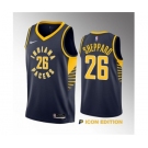 Men's Indiana Pacers #26 Ben Sheppard Navy 2023 Draft Icon Edition Stitched Basketball Jersey