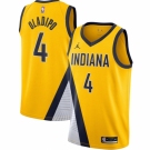 Men's Indiana Pacers #4 Victor Oladipo Jordan Brand Gold 2020-21 Swingman Jersey