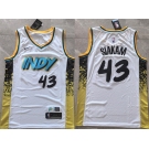 Men's Indiana Pacers #43 Pascal Siakam White 2025 City Edition Stitched Basketball Jersey