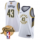 Men's Indiana Pacers #43 Pascal Siakam White 2025 Finals Association Edition Stitched Basketball Jersey