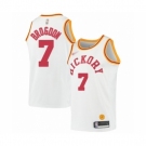 Men's Indiana Pacers #7 Malcolm Brogdon Authentic White Hardwood Classics Basketball Jersey