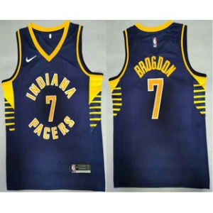 Men's Indiana Pacers #7 Malcolm Brogdon New Navy Blue 2021 Nike Swingman Stitched NBA Jersey