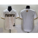 Men's Indiana Pacers Blank White 2025 Finals Vapor Stitched Baseball Jersey