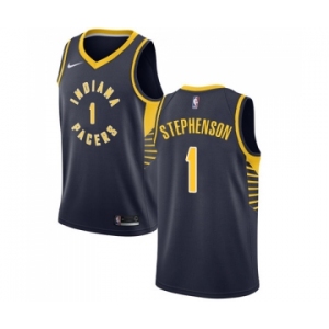 Men's Nike Indiana Pacers #1 Lance Stephenson Swingman Navy Blue Road NBA Jersey - Icon Edition