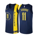 Men's Nike Indiana Pacers #11 Domantas Sabonis Swingman Navy Blue NBA Jersey - City Edition