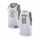 Men's Nike Indiana Pacers #11 Domantas Sabonis Swingman White NBA Jersey - Association Edition