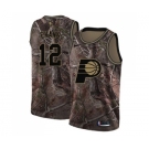 Men's Nike Indiana Pacers #12 Tyreke Evans Swingman Camo Realtree Collection NBA Jersey