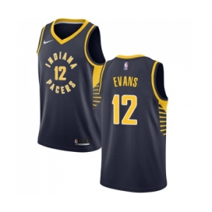 Men's Nike Indiana Pacers #12 Tyreke Evans Swingman Navy Blue NBA Jersey - Icon Edition