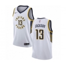 Men's Nike Indiana Pacers #13 Mark Jackson Swingman White NBA Jersey - Association Edition