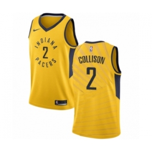 Men's Nike Indiana Pacers #2 Darren Collison Swingman Gold NBA Jersey Statement Edition
