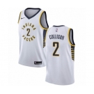 Men's Nike Indiana Pacers #2 Darren Collison Swingman White NBA Jersey - Association Edition