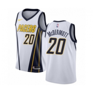 Men's Nike Indiana Pacers #20 Doug McDermott White Swingman Jersey - Earned Edition