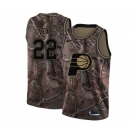 Men's Nike Indiana Pacers #22 T. J. Leaf Swingman Camo Realtree Collection NBA Jersey