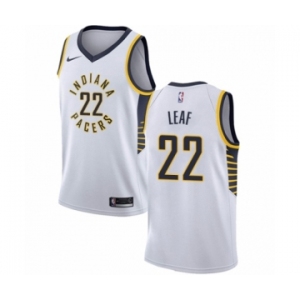 Men's Nike Indiana Pacers #22 T. J. Leaf Swingman White NBA Jersey - Association Edition