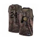 Men's Nike Indiana Pacers #24 Alize Johnson Swingman Camo Realtree Collection NBA Jersey