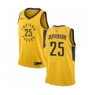 Men's Nike Indiana Pacers #25 Al Jefferson Authentic Gold NBA Jersey Statement Edition