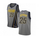 Men's Nike Indiana Pacers #25 Al Jefferson Authentic Gray NBA Jersey - City Edition