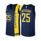 Men's Nike Indiana Pacers #25 Al Jefferson Authentic Navy Blue NBA Jersey - City Edition