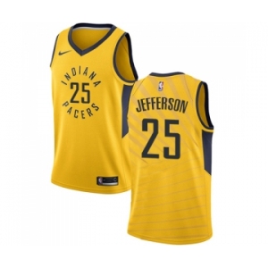 Men's Nike Indiana Pacers #25 Al Jefferson Swingman Gold NBA Jersey Statement Edition