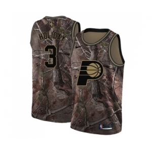 Men's Nike Indiana Pacers #3 Aaron Holiday Swingman Camo Realtree Collection NBA Jersey