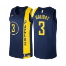 Men's Nike Indiana Pacers #3 Aaron Holiday Swingman Navy Blue NBA Jersey - City Edition