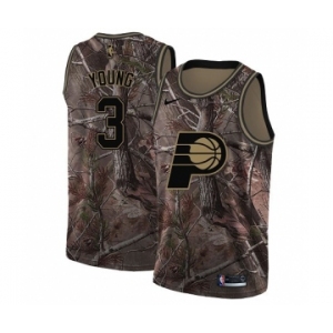 Men's Nike Indiana Pacers #3 Joe Young Swingman Camo Realtree Collection NBA Jersey