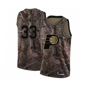 Men's Nike Indiana Pacers #33 Myles Turner Swingman Camo Realtree Collection NBA Jersey