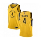 Men's Nike Indiana Pacers #4 Victor Oladipo Swingman Gold NBA Jersey Statement Edition