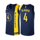 Men's Nike Indiana Pacers #4 Victor Oladipo Swingman Navy Blue NBA Jersey - City Edition