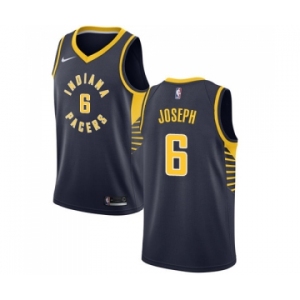 Men's Nike Indiana Pacers #6 Cory Joseph Swingman Navy Blue Road NBA Jersey - Icon Edition
